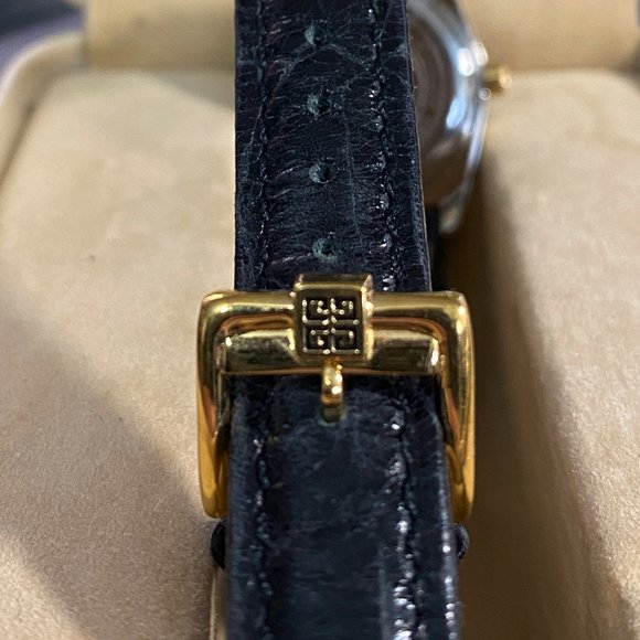 Vintage Givenchy Paris Watch 18K 10 Micron Gold Plated Arabic Numerals 8 inch St - Picture 5 of 10